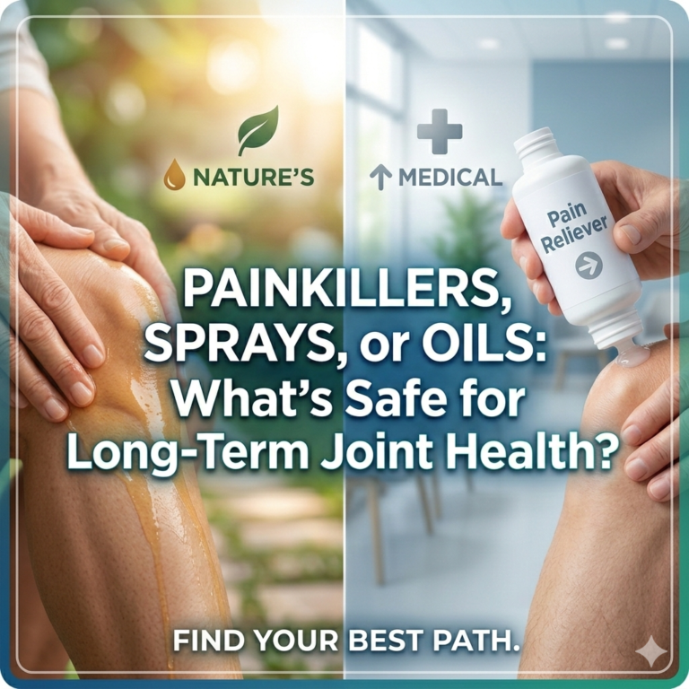 Read more about the article Painkillers, Sprays, or Oils: What’s Safe for Long-Term Joint Health?